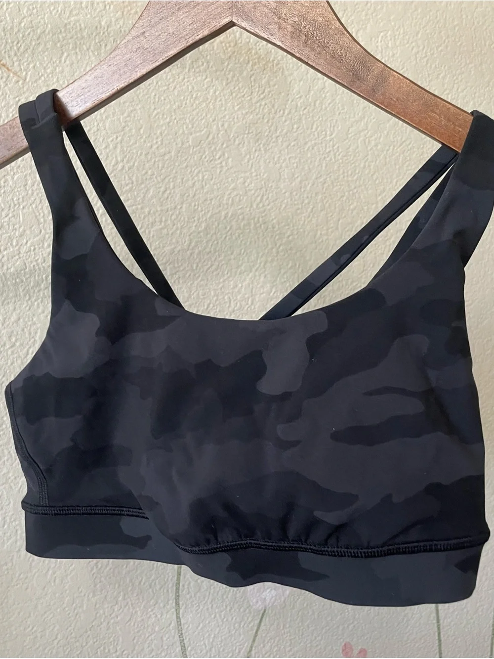 lululemon athletica Black Camo Energy Sports Bra